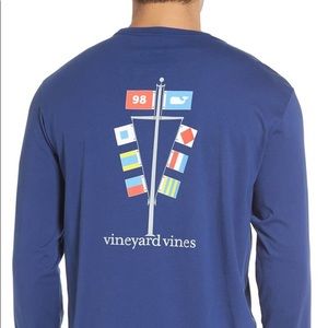 Vineyard Vines Blue ‘EDSFTG Flagpole' Long Sleeve